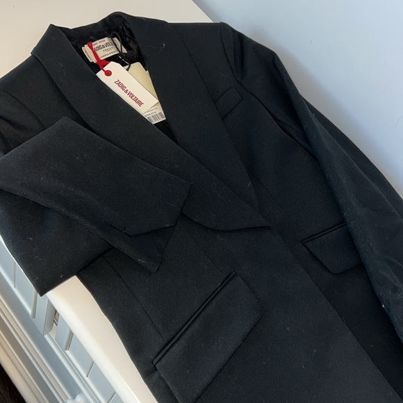 NWT Zadig & Voltaire Shawl Collar Jacket, black - Picture 7 of 13
